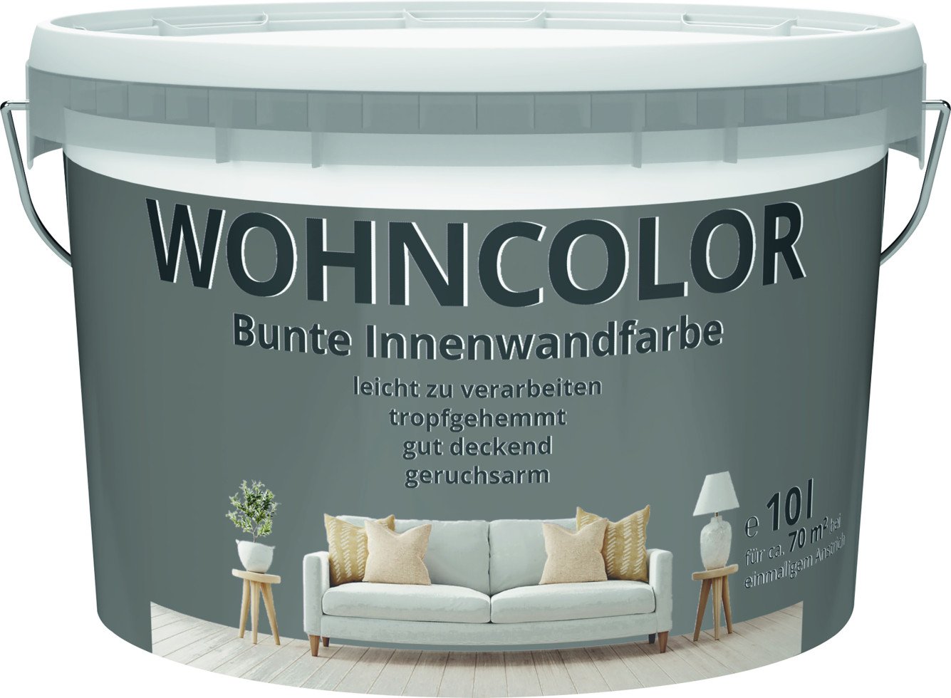 Wohncolor Wandfarbe nachtnebel 10 L von Primaster