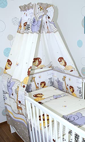 Primawela Babybett Himmel Vollstoff - Safari Beige - für Baby Bett Vollstoffhimmel Baumwolle von Primawela