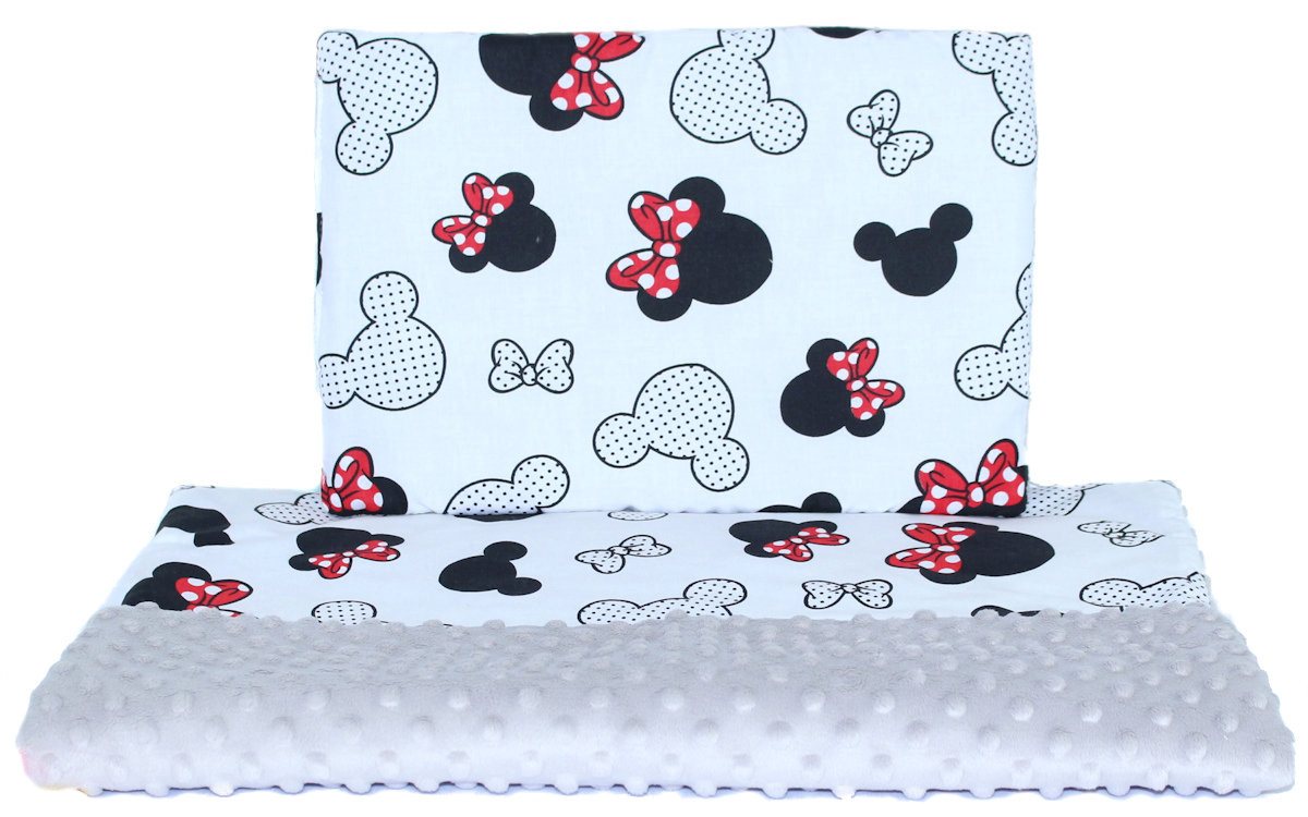 Babybettdecke, Minky Baby Kinderwagenset Kuscheldecke Kinder Decke Kissen - Minnie, Primawela von Primawela