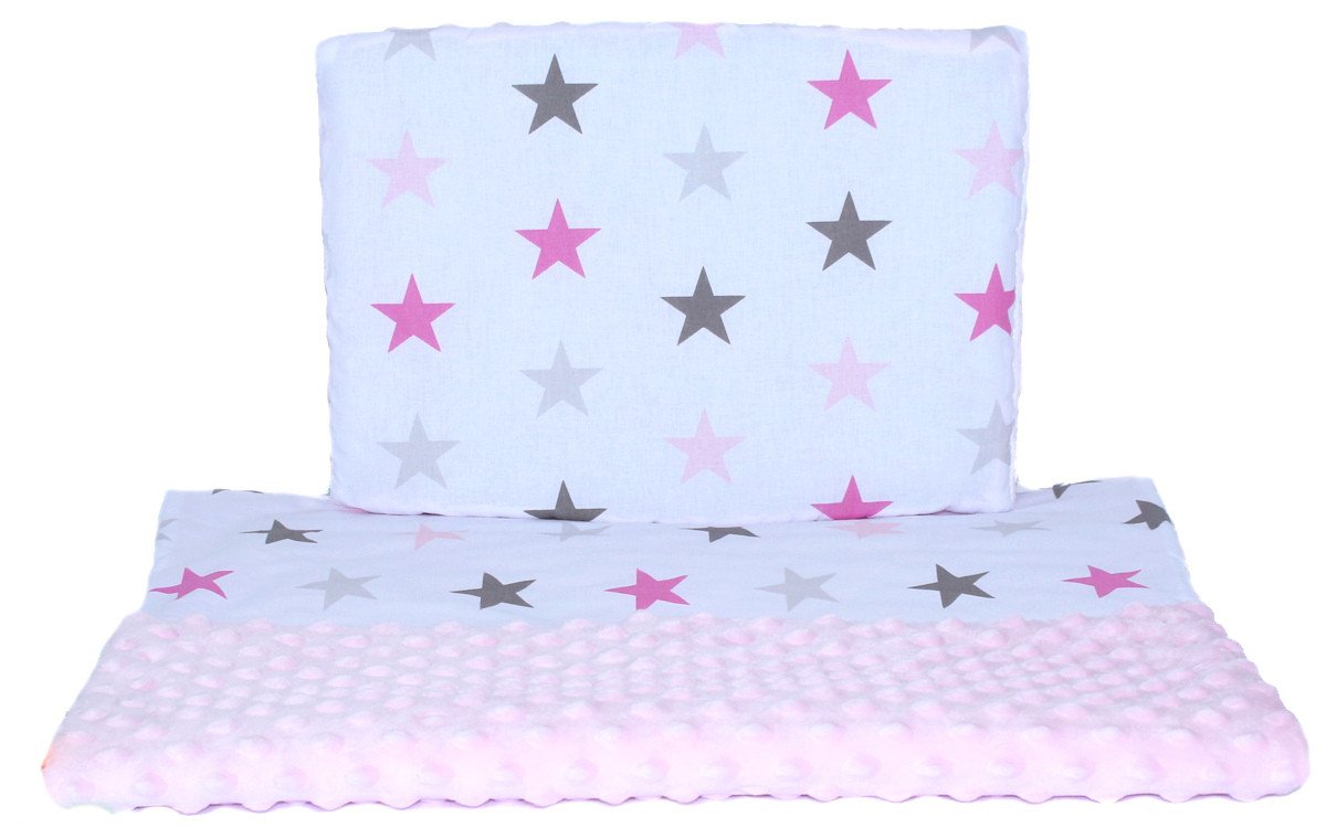 Babybettdecke, Minky Baby Kinderwagenset Kuscheldecke Kinder Decke Kissen Star, Primawela von Primawela