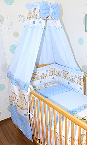 Primawela Himmel Vollstoff mit Himmelstange für Baby Kinder Bett Baumwolle Vollstoffhimmel D2 von Primawela