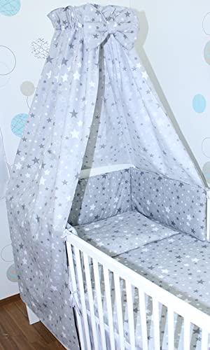Primawela Babybett Himmel Vollstoff - Star Dunkel - für Baby Bett Vollstoffhimmel Baumwolle Primawela Babybett Himmel Vollstoff - Star Dunkel - für Baby Bett Vollstoffhimmel Baumwolle von Primawela