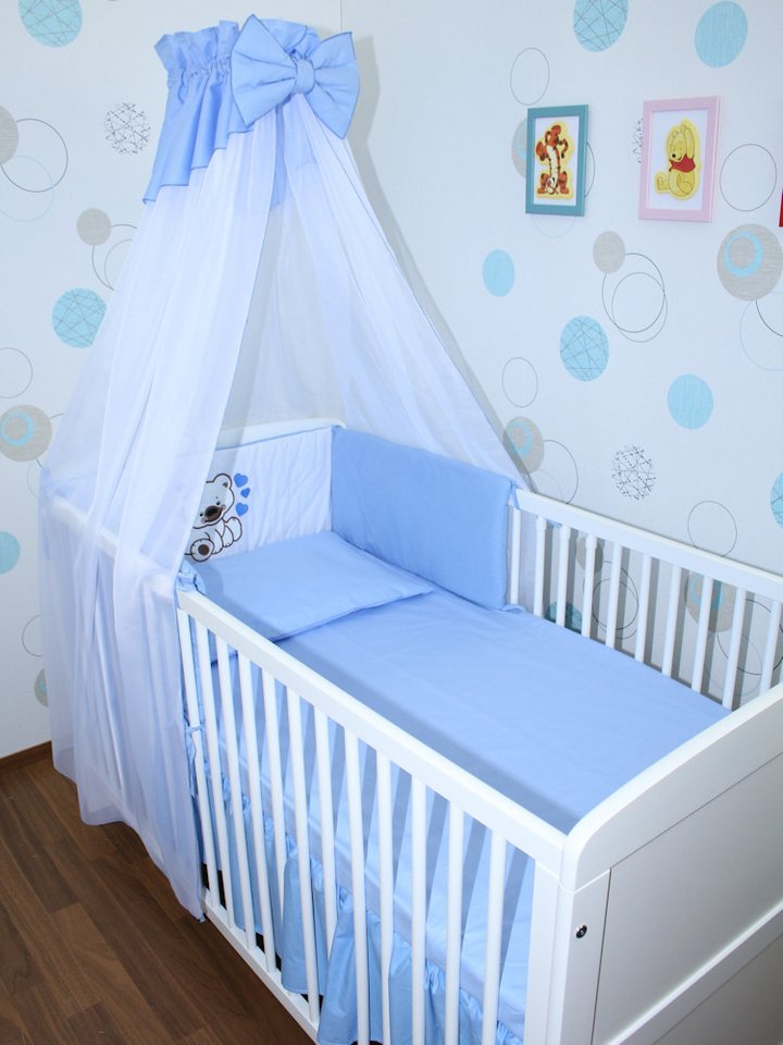 Primawela Babybettwäsche Baby Bettset -5-6 teiliges Set mit Chiffon Himmel Nestchen- BÄRCHEN, 6 teilig Primawela Babybettwäsche Baby Bettset -5-6 teiliges Set mit Chiffon Himmel Nestchen- BÄRCHEN, 6 teilig von Primawela