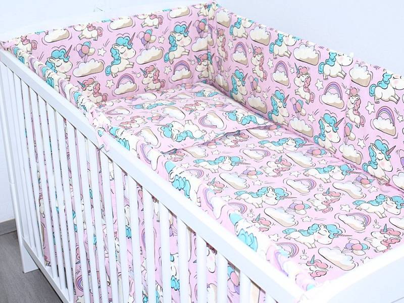 Primawela Babybettwäsche Baby Kinder Bettset- 3-5 teiliges mit 420 Nestchen Bettwäsche, 5 teilig von Primawela