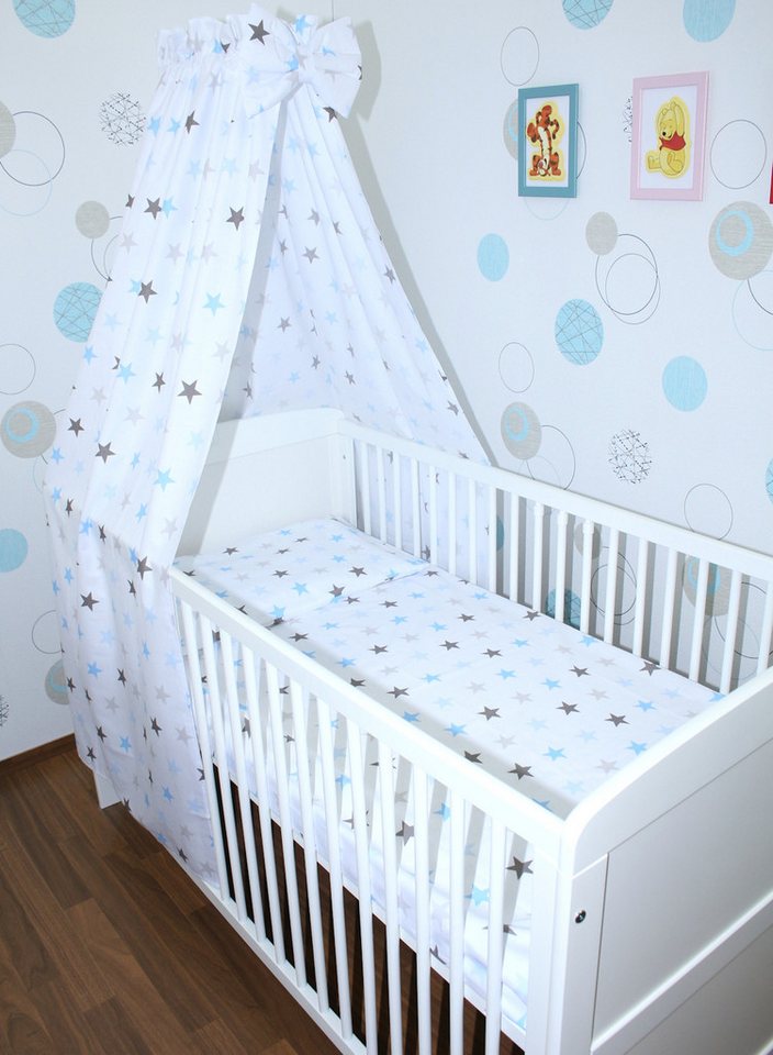 Primawela Babybettwäsche Bettset mit Bettwäsche Vollstoff Himmel Baby Kinder, 7 teilig Primawela Babybettwäsche Bettset mit Bettwäsche Vollstoff Himmel Baby Kinder, 7 teilig von Primawela