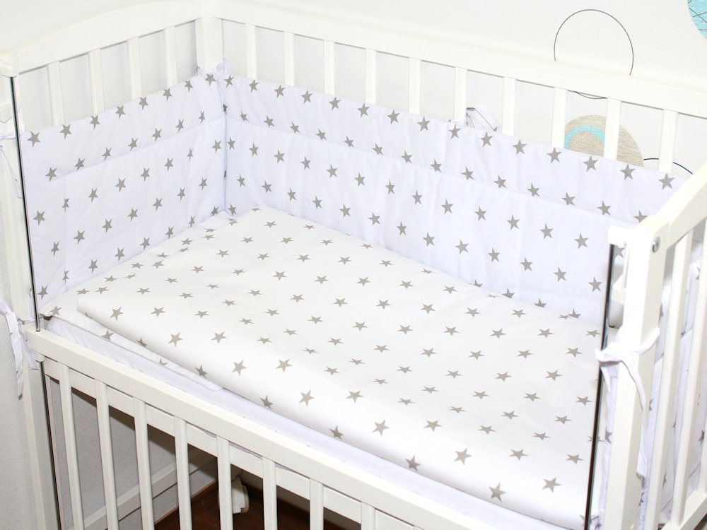 Primawela Beistellbett Baby Bettwäsche für Beistellbett mit Nestchen Spannbettlaken 6 teilig von Primawela