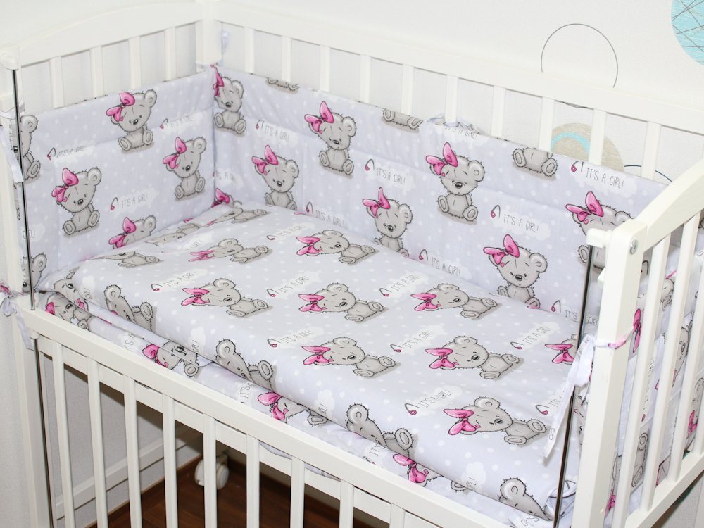 Primawela Beistellbett Baby Bettwäsche für Beistellbett mit Nestchen Spannbettlaken 6 teilig von Primawela