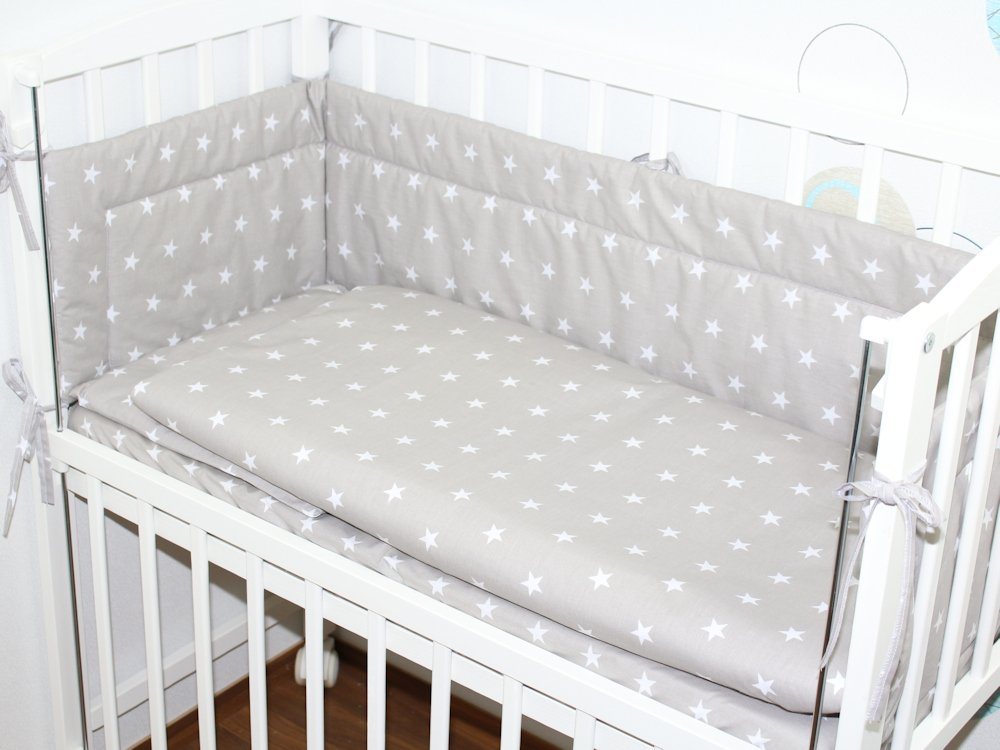 Primawela Beistellbett Baby Bettwäsche für Beistellbett mit Nestchen Spannbettlaken 6 teilig von Primawela