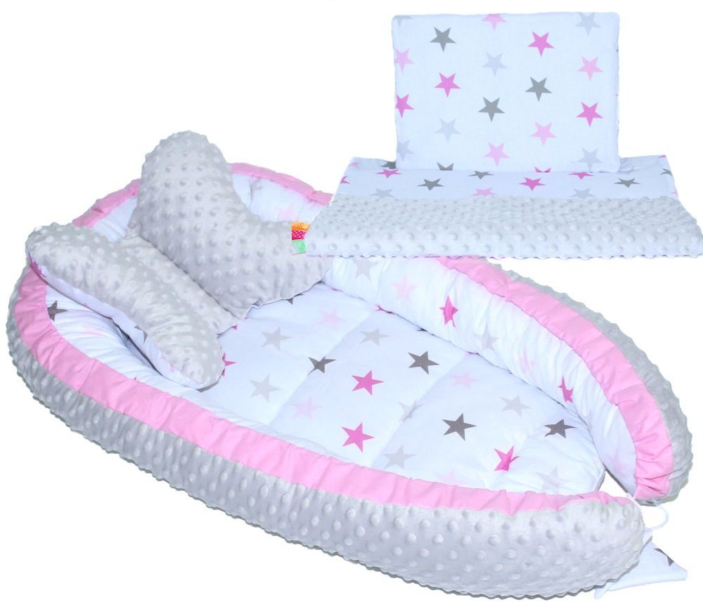 Primawela Bettnestchen Baby MINKY Nestchen Kokon Kuschelnest Kissen Decke Schmetterlingkissen von Primawela