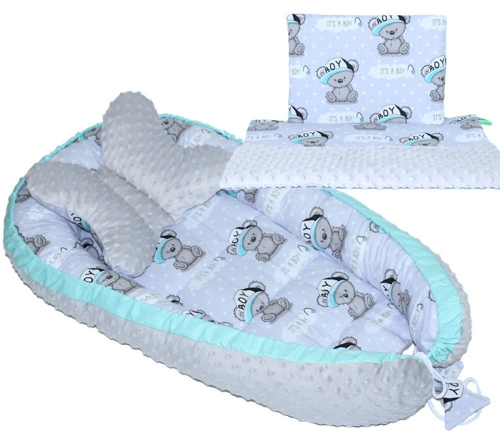 Primawela Bettnestchen Baby MINKY Nestchen Kokon Kuschelnest Kissen Decke Schmetterlingkissen von Primawela
