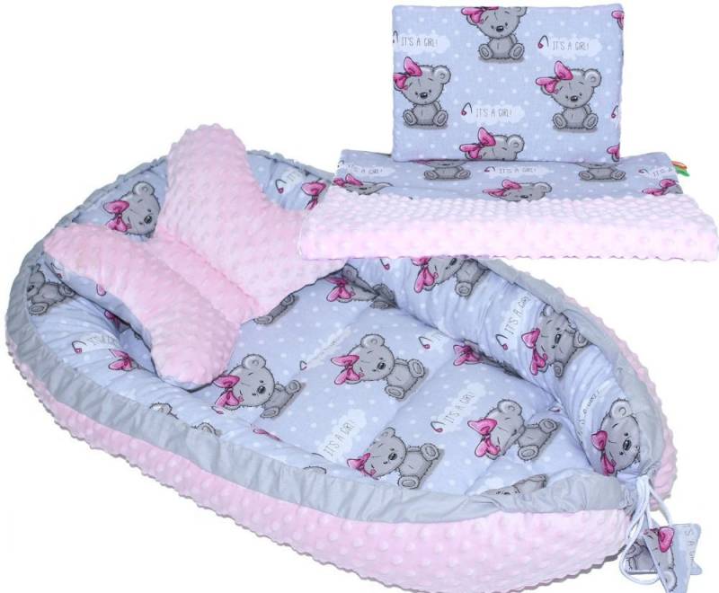 Primawela Bettnestchen Baby MINKY Nestchen Kokon Kuschelnest Kissen Decke Schmetterlingkissen von Primawela