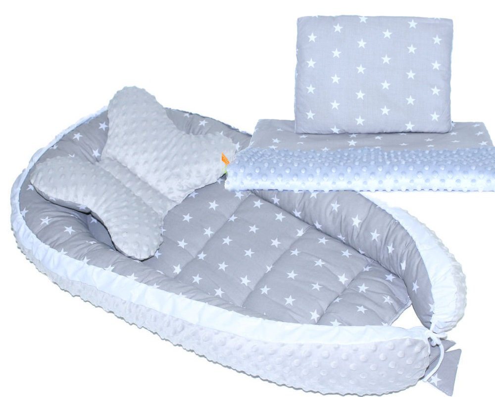 Primawela Bettnestchen Baby MINKY Nestchen Kokon Kuschelnest Kissen Decke Schmetterlingkissen von Primawela