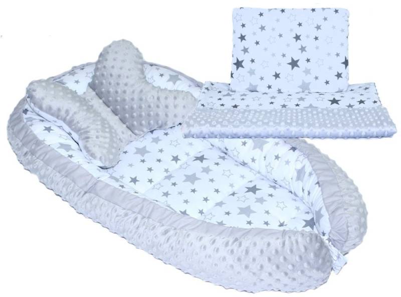 Primawela Bettnestchen Baby MINKY Nestchen Kokon Kuschelnest Kissen Decke Schmetterlingkissen von Primawela