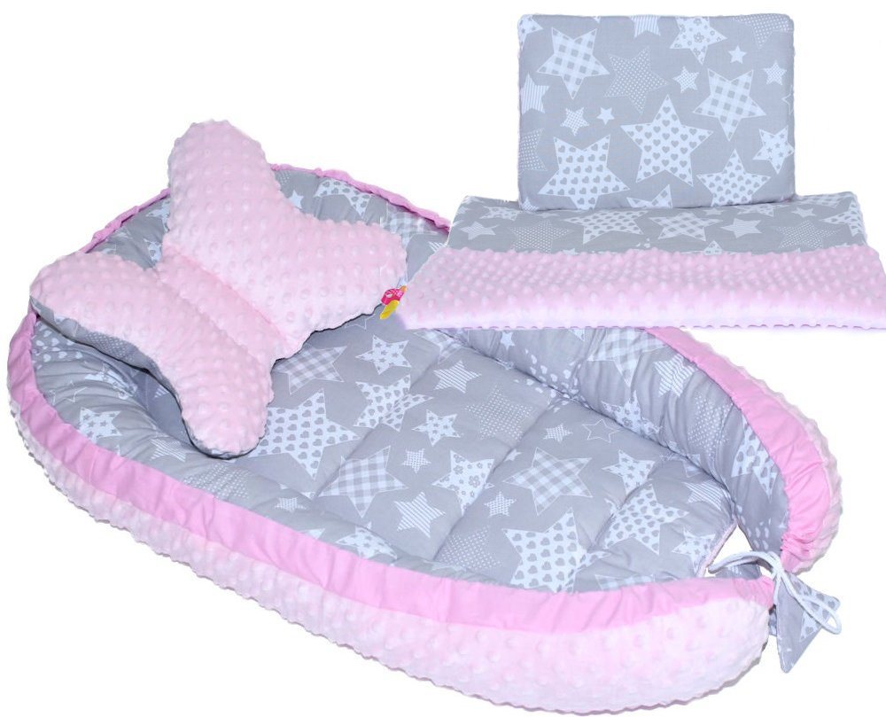 Primawela Bettnestchen Baby MINKY Nestchen Kokon Kuschelnest Kissen Decke Schmetterlingkissen von Primawela