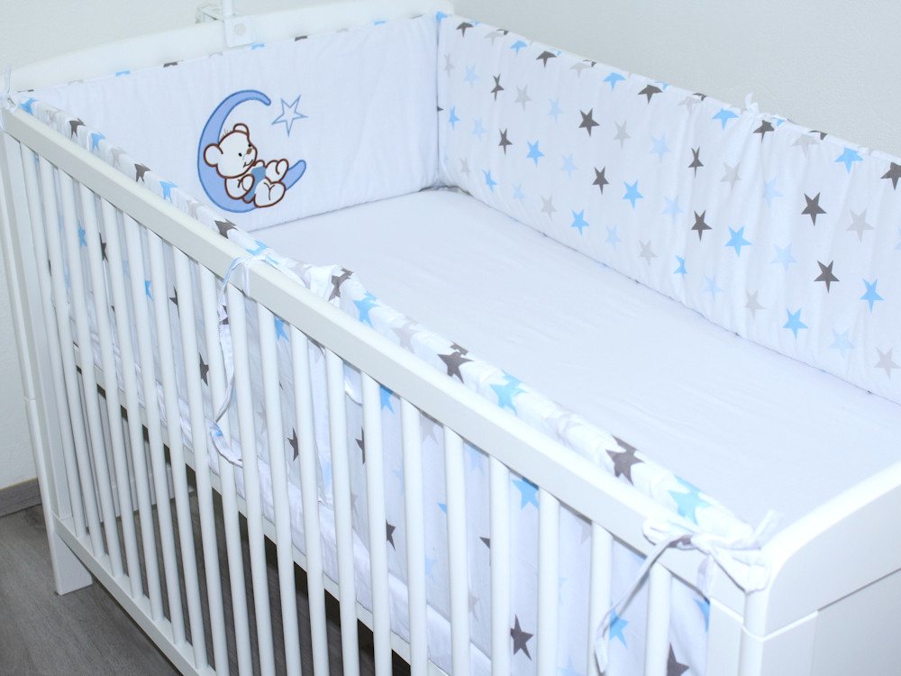Primawela Bettnestchen Nestchen Applikation 420 cm Bettumrandung Baby Bett Kinder Kopfschutz von Primawela
