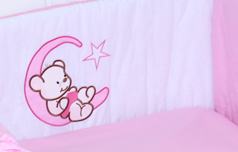 Primawela Bettnestchen Nestchen Applikation 420 cm Bettumrandung Baby Bett Kinder Kopfschutz von Primawela