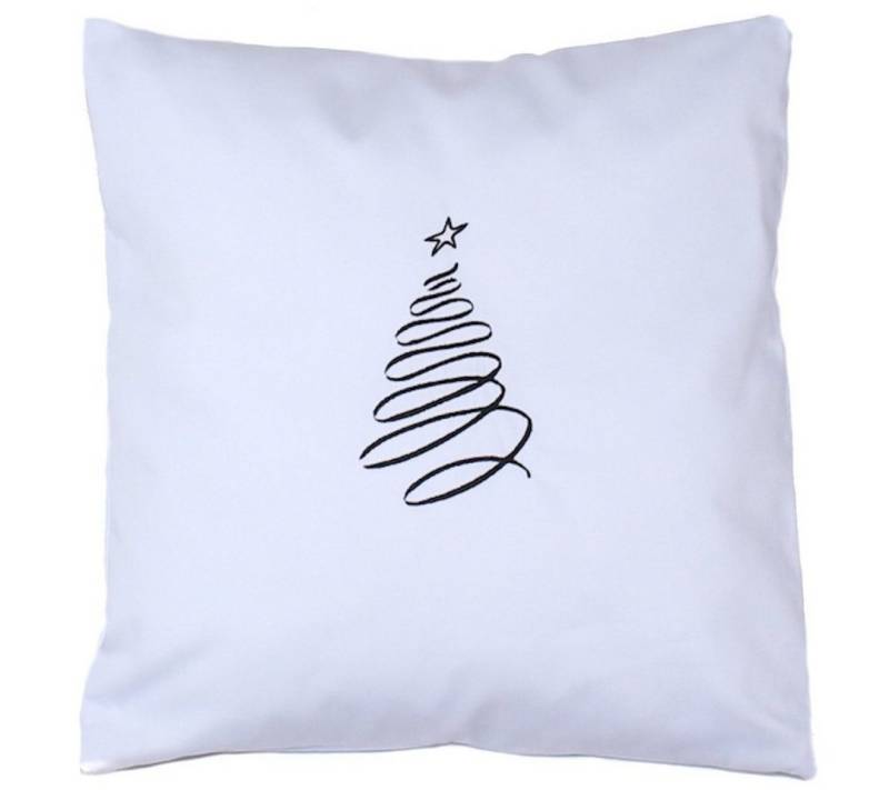 Primawela Kissenbezug Weihnachten Bezug mit Stickerei minimalistisch Christmas - Tannenbaum von Primawela