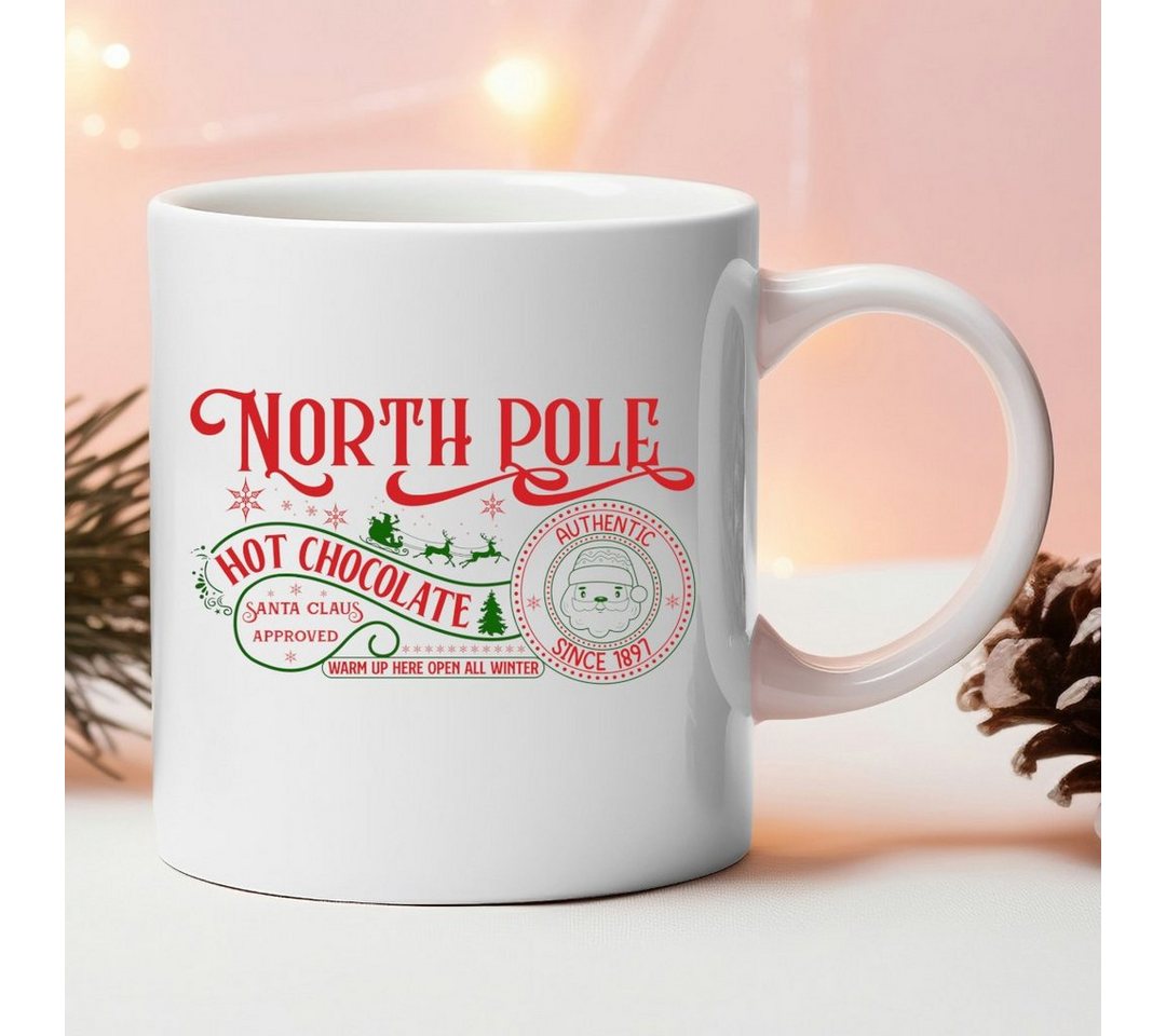 Primawela Tasse Advent Weihnachten Tasse North Pole Kaffeetasse Weihnachtsmotiv von Primawela