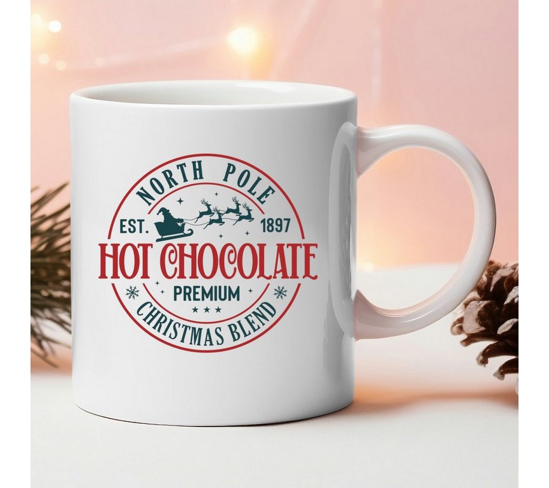 Primawela Tasse Tasse Advent Weihnachten North Pole Kaffeetasse Weihnachtsmotiv von Primawela