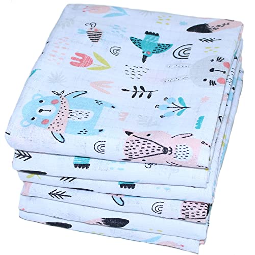 Primawela Stoffwindel 70x80cm Boho Spucktücher für Baby Baumwollwindel Mullwindel Spucktuch (12 Stück, Minze) von Primawela