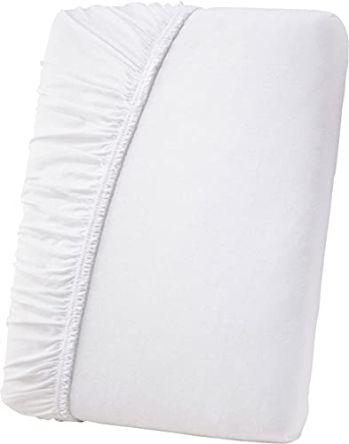Primbausch Spann-Bettlaken/Betttuch aus feinster Baumwolle, Öko-Tex Standard 100 (Größen: 90 x 190 cm - 100 x 200 cm, Farbe: Weiß) von Primbausch