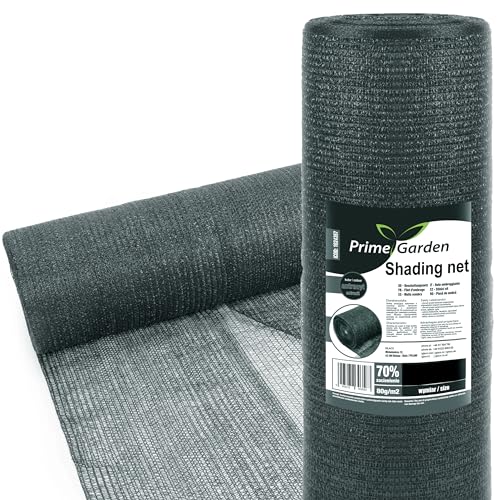 Prime Garden® Sichtschutz für Gartenzaun & Balkongeländer UV-stabilisiert Schattiergewebe Schattennetz Sonnenschutz Zaunblende Anthrazit (Schattierwert 70%, 2m x 50m = 100m²) von Prime Garden