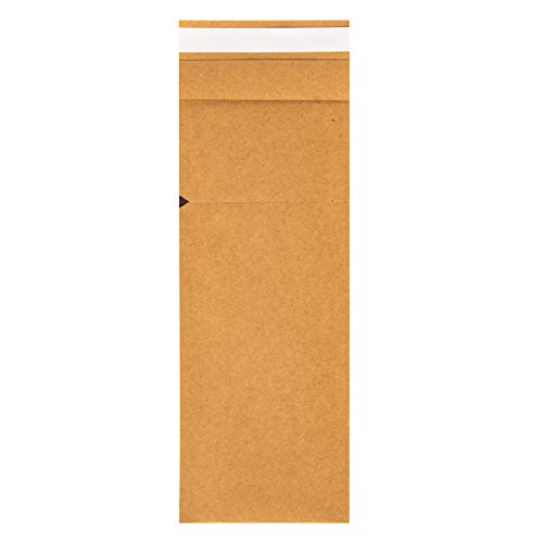 Prime Guest Bestecktasche Prime Safe 85 x 250 mm | mit 2-lagiger Tissue-Serviette in Weiß | hygienisch zu verschließen | inkl. Abreissperforierung | Besteckbeutel | (ECO Recycling Naturbraun, 500) von PG PrimeGuest SUPPLY