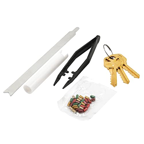 Prime-Line E 2400 Kwikset 5-poliges Türschloss-Set aus Stahl Re-key Kit, Messing, 1 Pack von Prime-Line