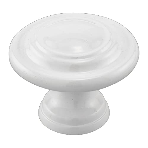 Prime-Line N 7372 Türknauf, 2-fach gefaltet, 1-11/16 Zoll Außendurchmesser Weiß (Classic White) von Prime-Line