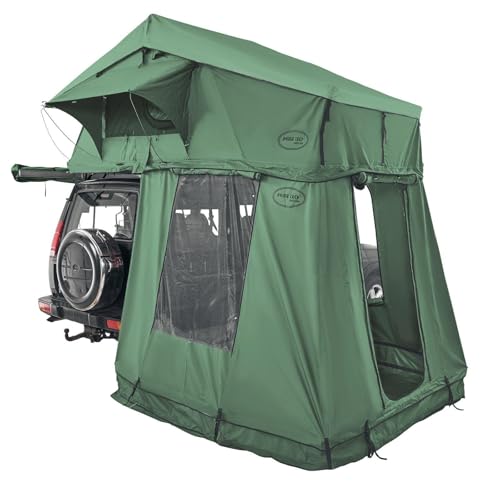 Prime Tech | Extended XL Autodachzelt mit Vorzelt | Softshell-Dachzelt mit Teleskopleiter & Matratze | Inkl. Vorzelt mit Bodenplane | 240x175 cm Liegefläche | Komfort für Camping | Grün Prime Tech | Extended XL Autodachzelt mit Vorzelt | Softshell-Dachzelt mit Teleskopleiter & Matratze | Inkl. Vorzelt mit Bodenplane | 240x175 cm Liegefläche | Komfort für Camping | Grün von Prime Tech