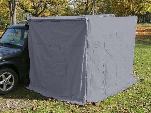 Prime Tech Seitenwände zur Dachzelt-Markise grau 250x200x210cm von Prime Tech