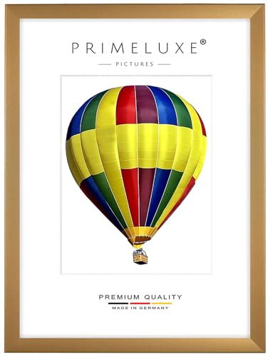 PrimeLuxe Holz Bilderrahmen 45 x 145 cm (Bildmaß) in Gold-schlicht | Farbe und Größe wählbar | Rahmen für Poster | Puzzle | Foto collage | MADE IN GERMANY von PrimeLuxe
