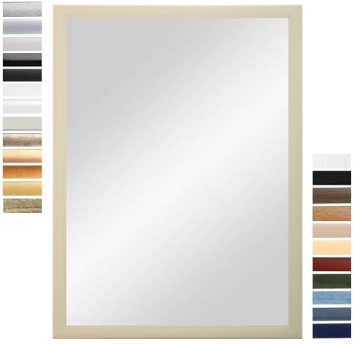 PrimeLuxe Wandspiegel 60 x 100 cm (Außenmaß) in Ahorn Natur | Farbe und Größe wählbar | Ganzkörperspiegel | Bad & Flur Spiegel | mit Holz Rahmen | Made IN Germany von PrimeLuxe