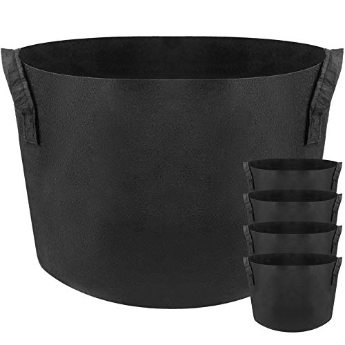 PrimeMatik - Pflanzsack aus Vliesstoff Pflanze Tasche Root Container wachsen 40-Liter 38x30cm 5-Pack von PrimeMatik