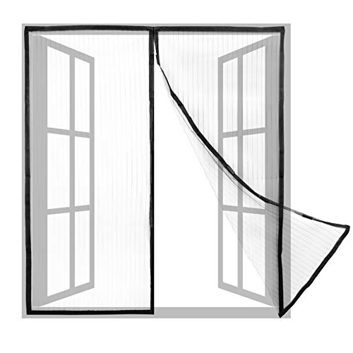 PrimeMatik AH41-VCES Fliegengitter für Fenster 130x150cm mit Magnetverschluss (AH41), Halbtransparent von PrimeMatik