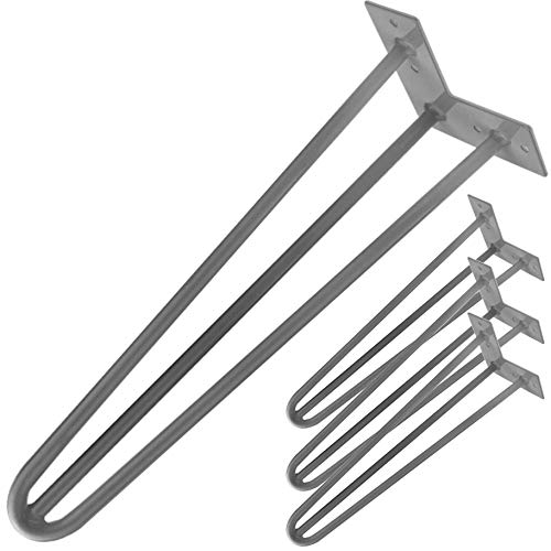 Tisch- und Möbelfüße aus Stahl 3 Stangen 71 cm 4-Pack (IN96) von PrimeMatik