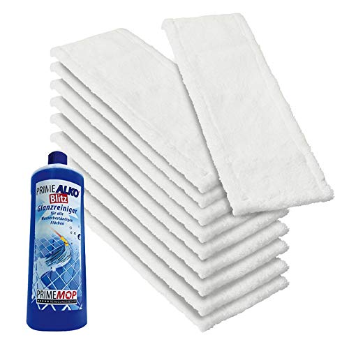 Spin Wischmopp 10 x und Gratis Reiniger | 40cm | Microfaser / Mikrofaser | Top Qualität von PrimeMop