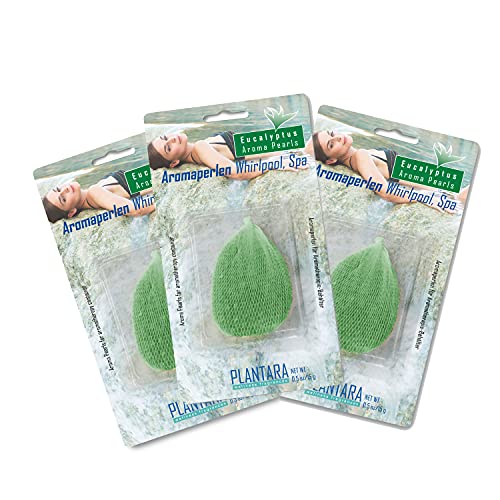 3er-Set Whirlpool Aromaperlen - 3 x 15g Duftperlen im Netz für Aromatherapie - Duftrichtung Eucalyptus, Eukalyptus von PrimeRelax