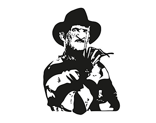 PrimeStick Wandtattoo Wandaufkleber Freddy Krueger #208A schwarz 60x84cm (RAL9005) von PrimeStick