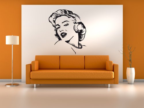 PrimeStick Wandtattoo Wandaufkleber Marilyn Monroe #81C 120cm x 145cm von PrimeStick
