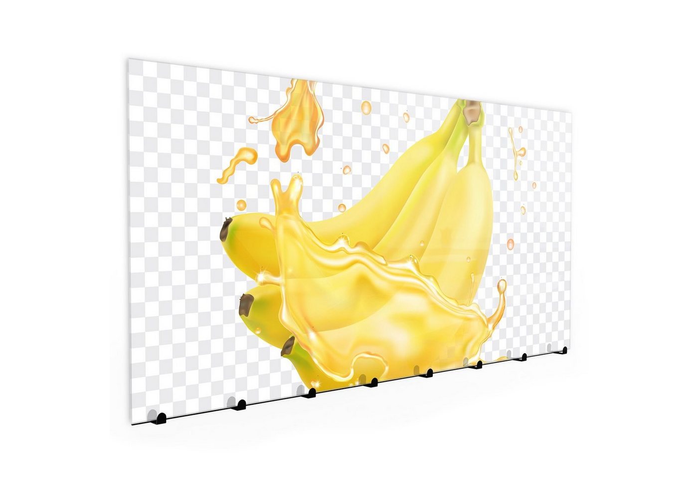Primedeco Garderobenpaneel Magnetwand und Memoboard aus Glas Bananensplash von Primedeco