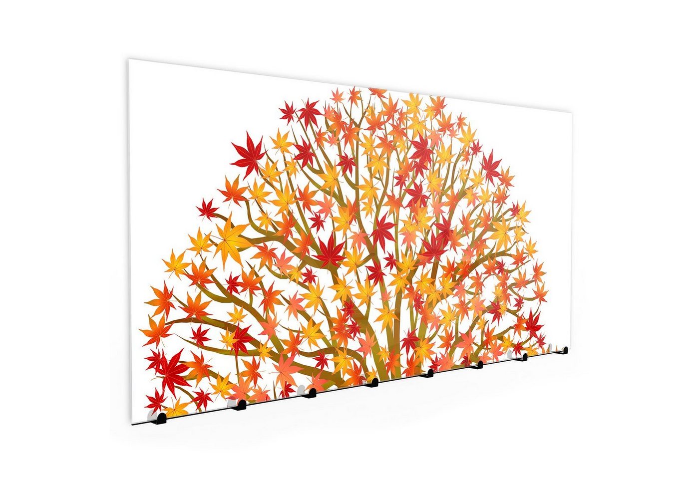 Primedeco Garderobenpaneel Magnetwand und Memoboard aus Glas Baum im Herbst von Primedeco