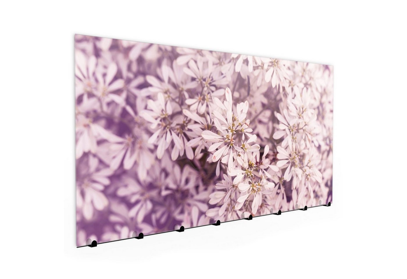 Primedeco Garderobenpaneel Magnetwand und Memoboard aus Glas Blumen im VintageStiel von Primedeco