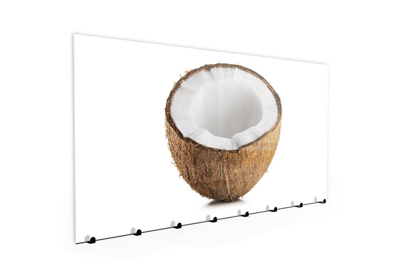 Primedeco Garderobenpaneel Magnetwand und Memoboard aus Glas Halbe Kokosnuss von Primedeco