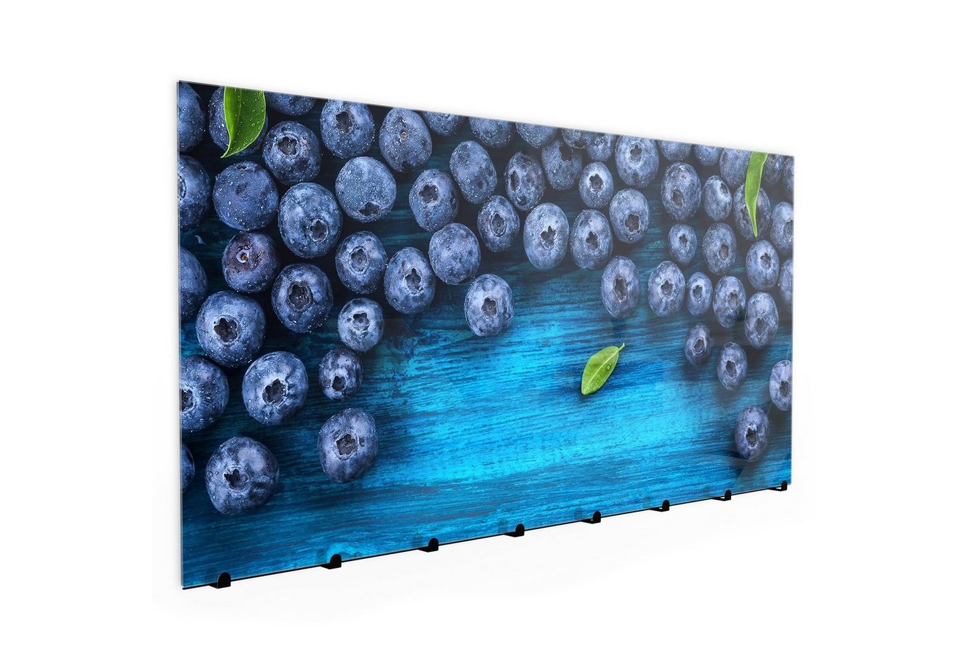 Primedeco Garderobenpaneel Magnetwand und Memoboard aus Glas Heidelbeeren auf Holz von Primedeco