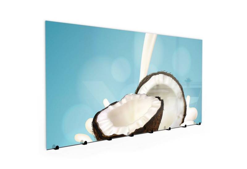 Primedeco Garderobenpaneel Magnetwand und Memoboard aus Glas Kokosnuss auf Splash von Primedeco