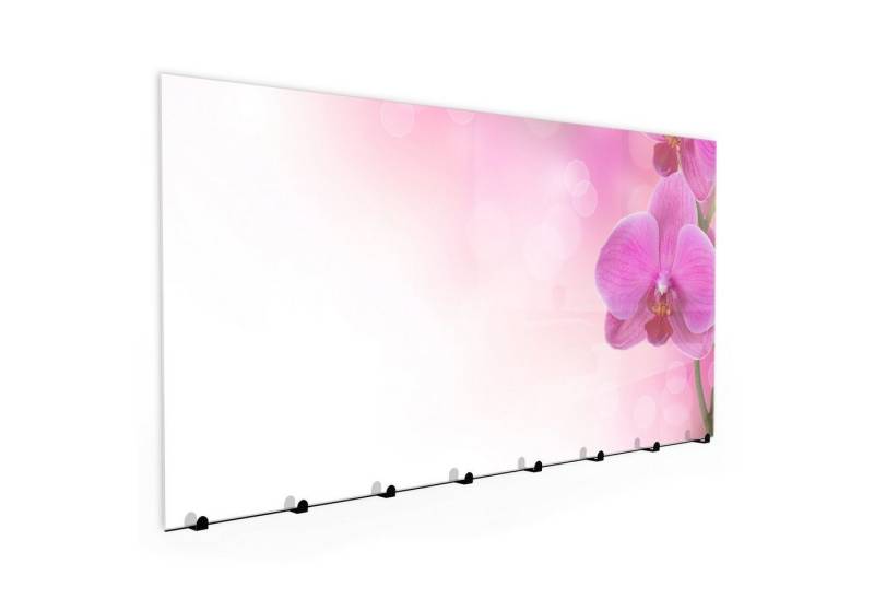 Primedeco Garderobenpaneel Magnetwand und Memoboard aus Glas Orchideen Design von Primedeco