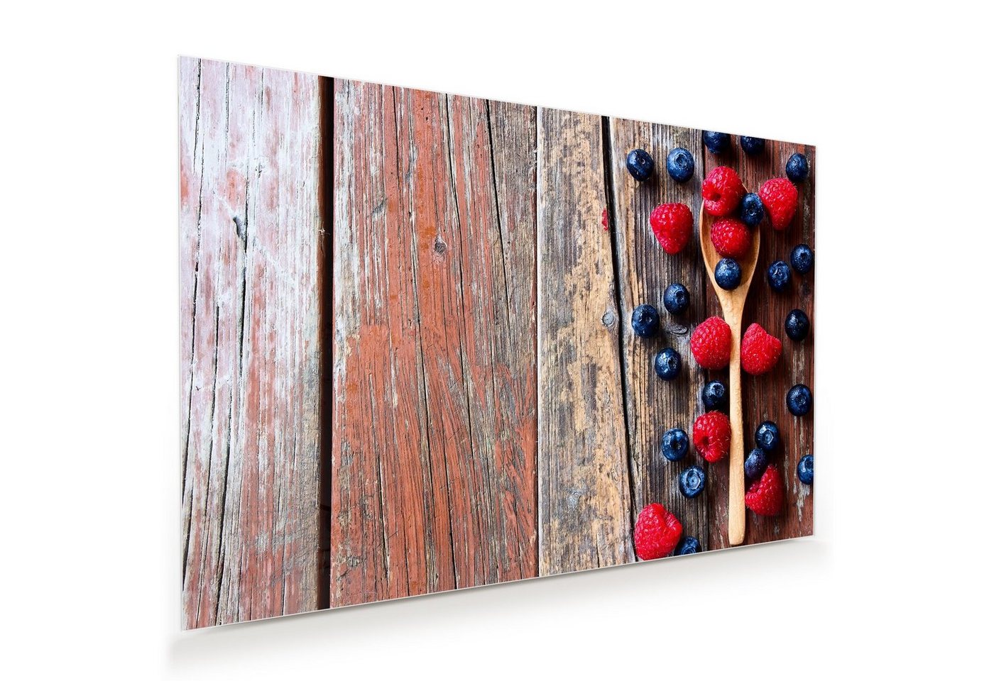 Primedeco Glasbild Wandbild Beeren verstreut auf Tisch mit Aufhängung, Früchte (21 verschiedene Größen, 1 St), Elegante Aufhängung Primedeco Glasbild Wandbild Beeren verstreut auf Tisch mit Aufhängung, Früchte (21 verschiedene Größen, 1 St), Elegante Aufhängung von Primedeco