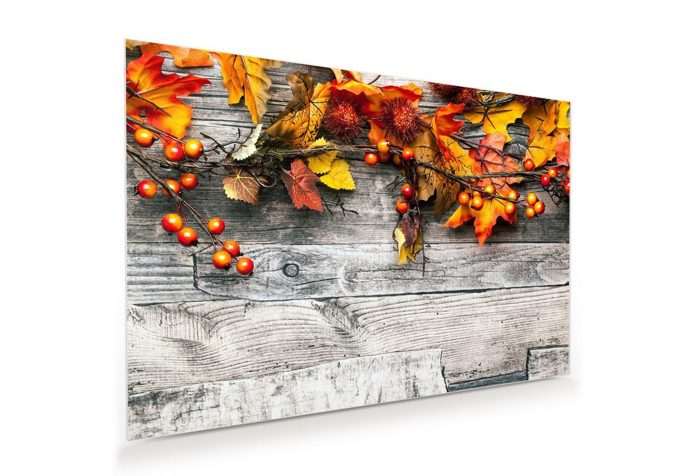 Primedeco Glasbild Wandbild Dekoration auf Tisch mit Aufhängung, Blumen (21 verschiedene Größen, 1 St), Elegante Aufhängung von Primedeco