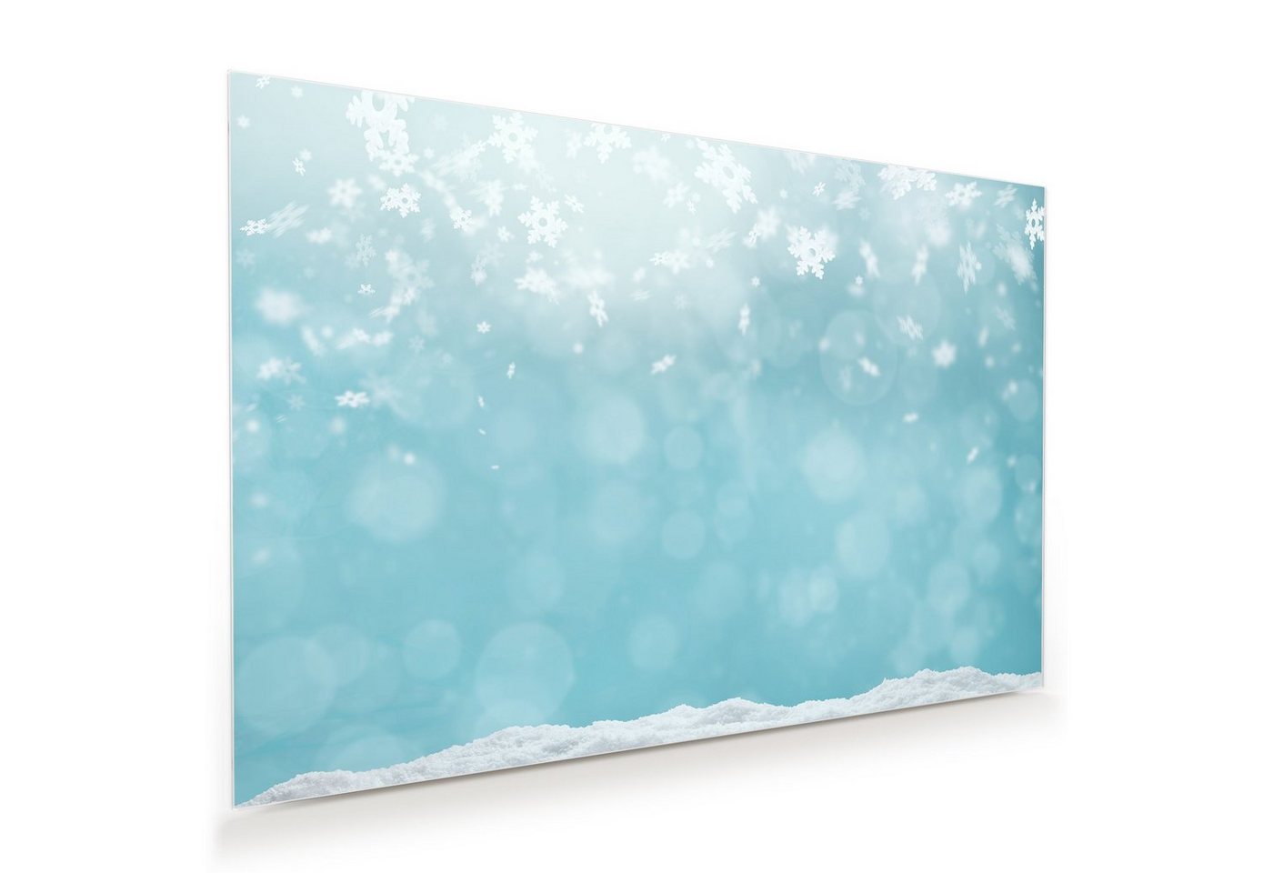 Primedeco Glasbild Wandbild Eissterne im Winter mit Aufhängung, Natur von Primedeco